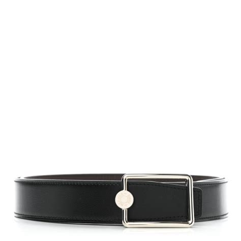 HERMES Box Togo 38mm Oscar Belt 100 Black .